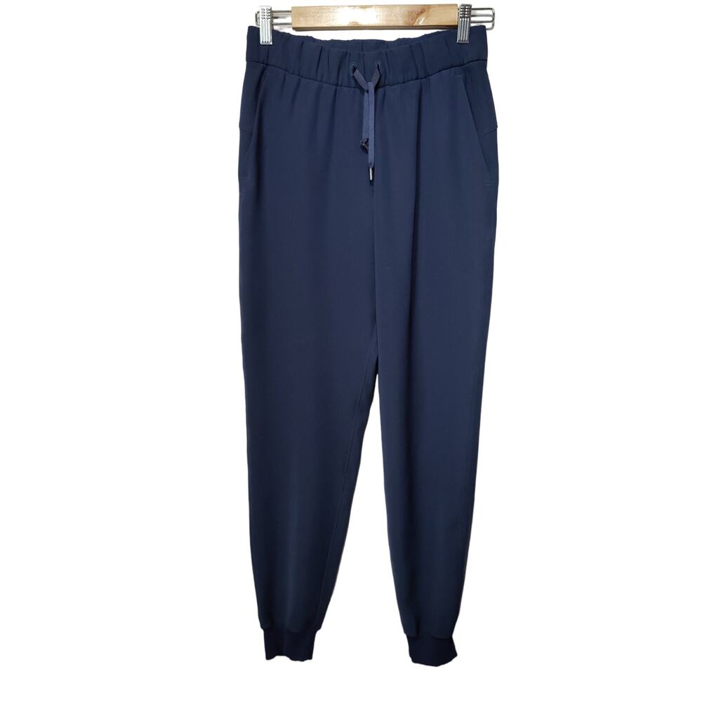 Lululemon Women's Sz 4 On The Fly Jogger Navy Blue Athletic Athleisure Pants
